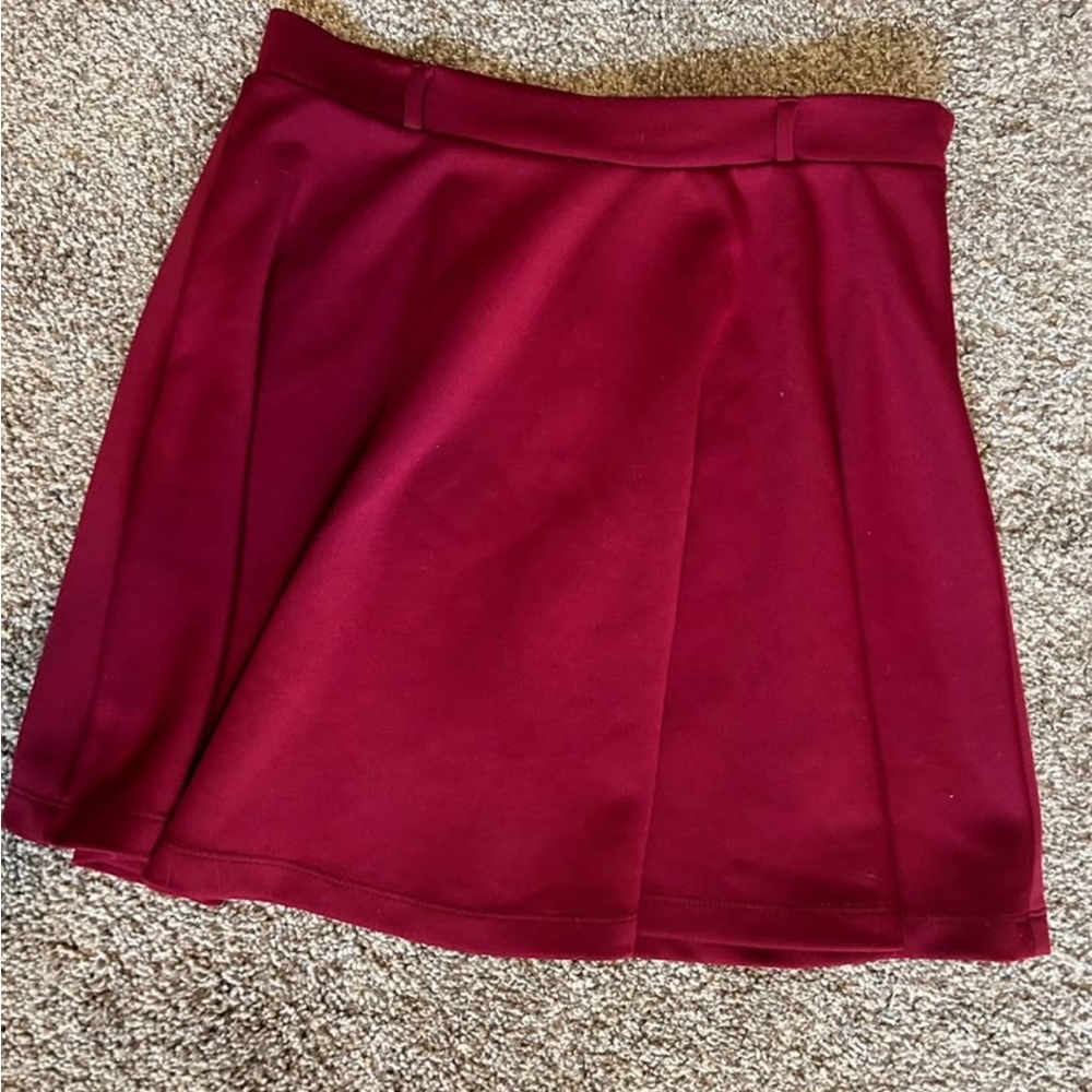 Forever 21 Wine Circle Skater Skirt